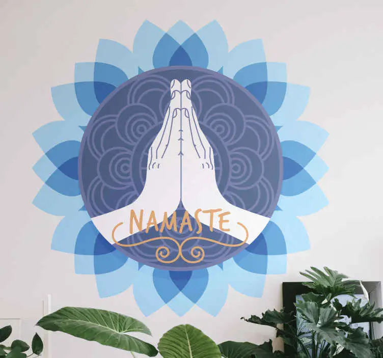 Lotusblomma namaste mening blomma vägg inredning Kampanj