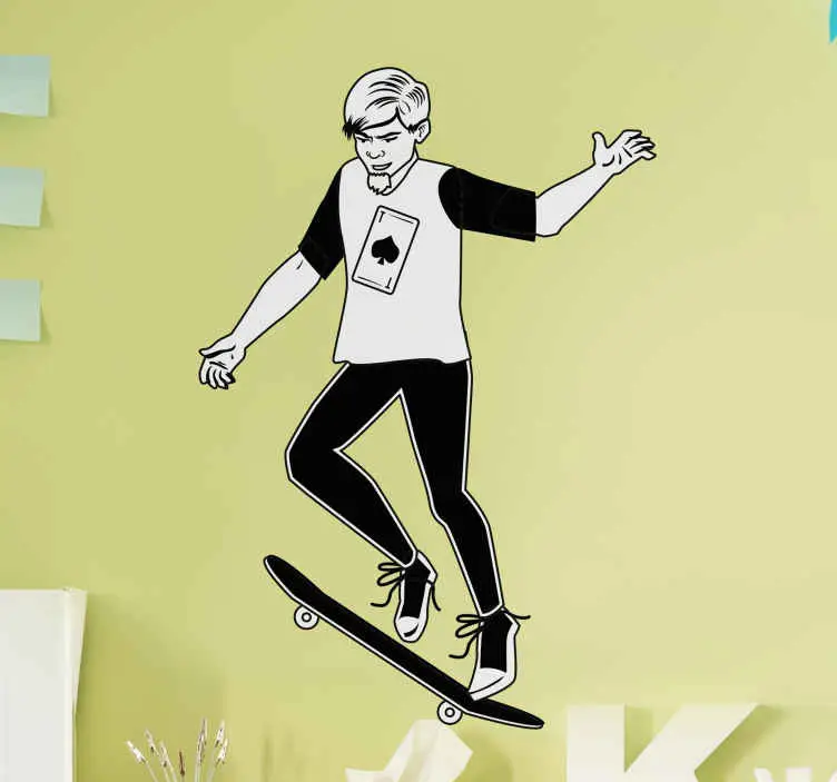Skatebord figur väggdekal Rabatter