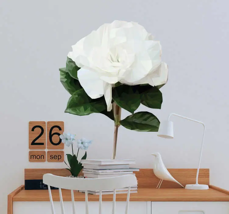Lägg i varukorgen Poligonal blomma hem väggdekor