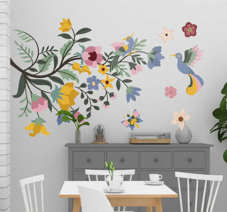 Ljusa vårblomma blommiga väggdekor Begränsat antal