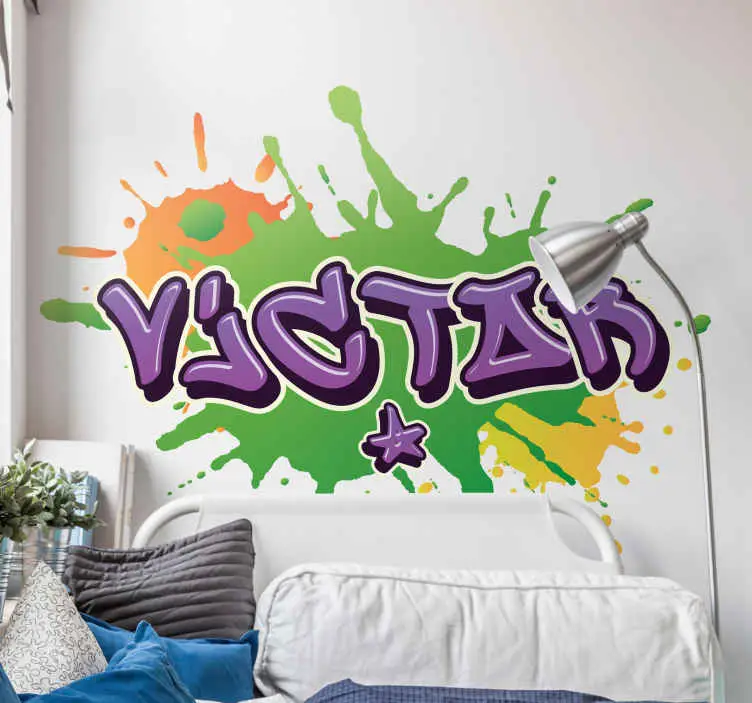 Graffiti namn virvla runt urban dekal Nedsatt pris