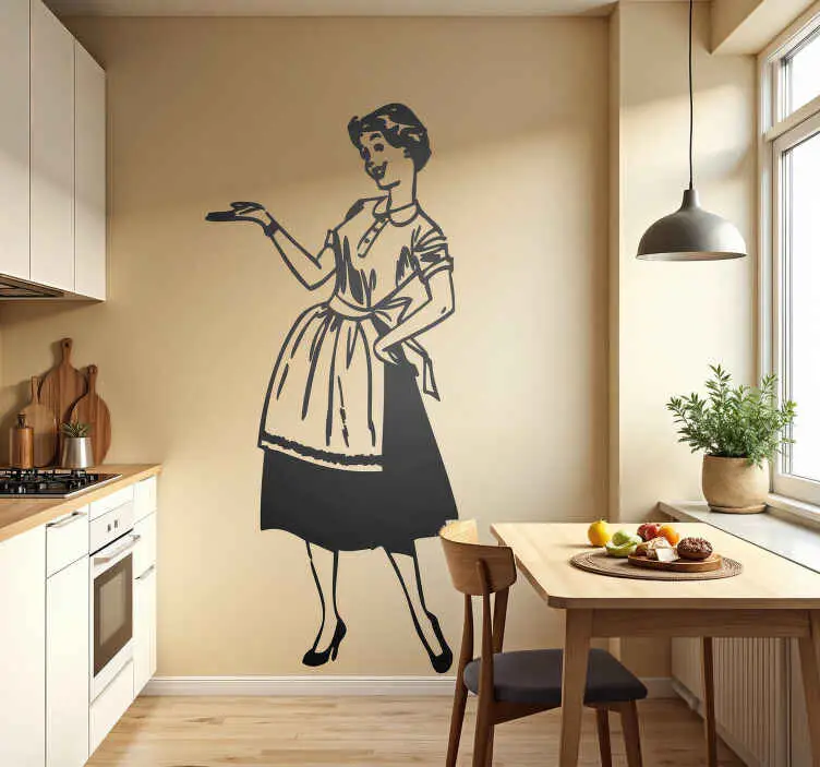 Lady i huset vintage dekal Populär