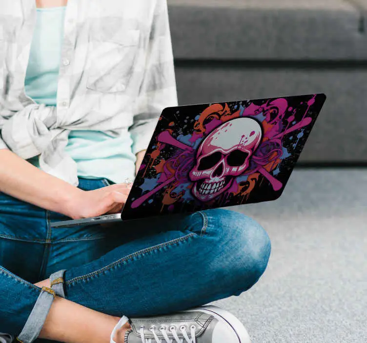 Graffiti skalle cover för bärbar Endast denna vecka