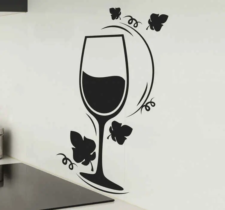 Blommig glas drink väggdekor Rabatt