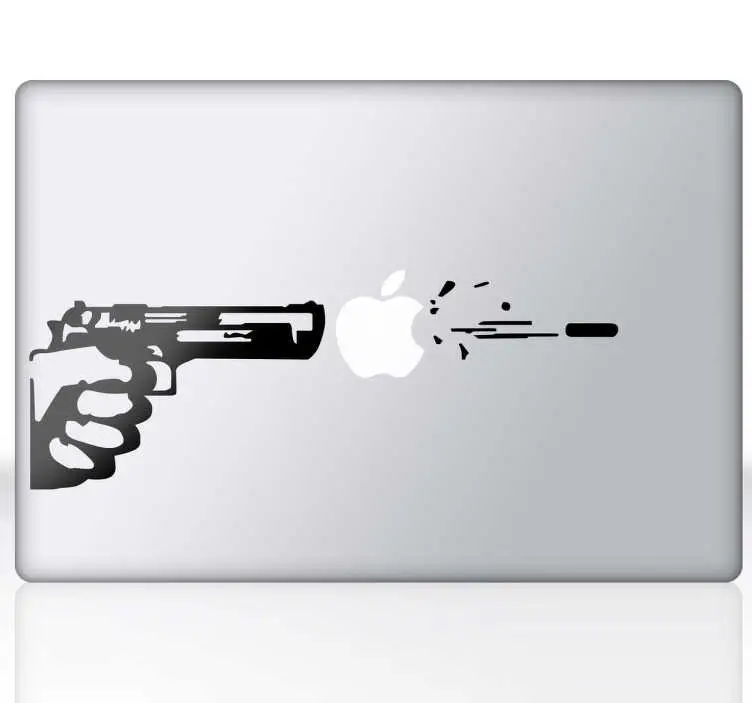 Kampanjpris Skjutpistol mac-sticker