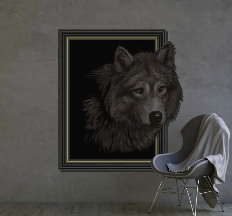 3d varg visuella effekter väggdekal Kampanjpris