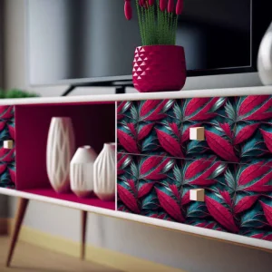 Viva Magenta blad klistermärke för möbler Fri frakt