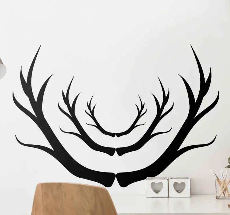 Stag antler set djur väggdekal Kampanjpris