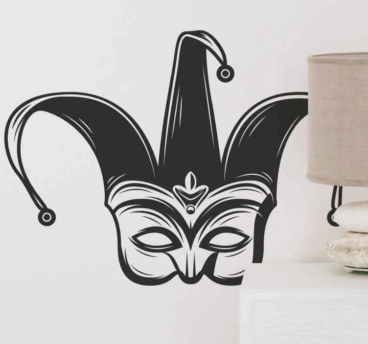 Pulcinella mask väggdekor risnedsättning