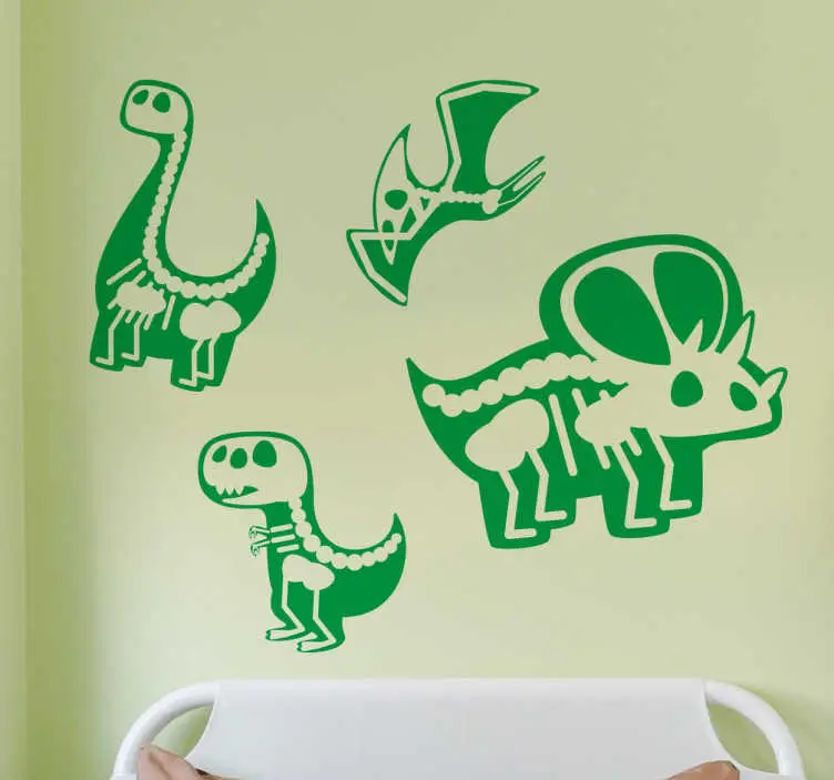 risnedsättning Dinosaurier röntgenväggdekor