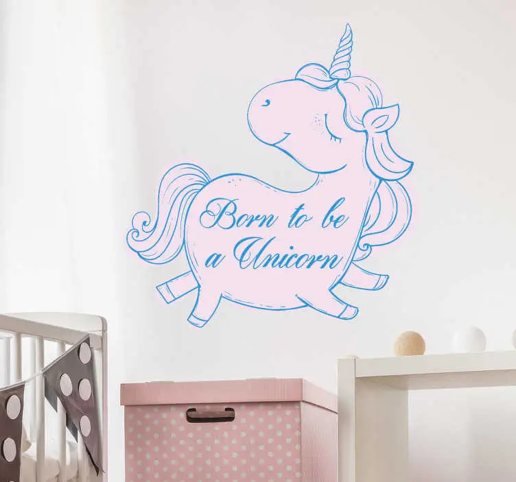 Knubbig enhörning illustration väggkonst Sista chansen
