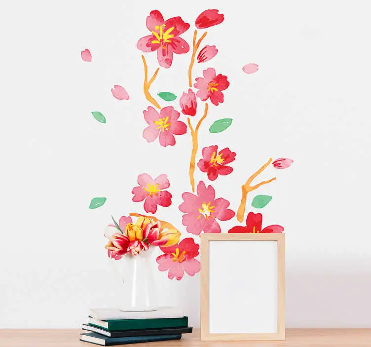 Japansk väggdekal för vårblomma Köp nu
