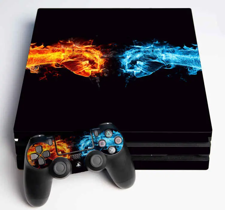 Två skjutande händer playstation 4 dekal Beställ nu