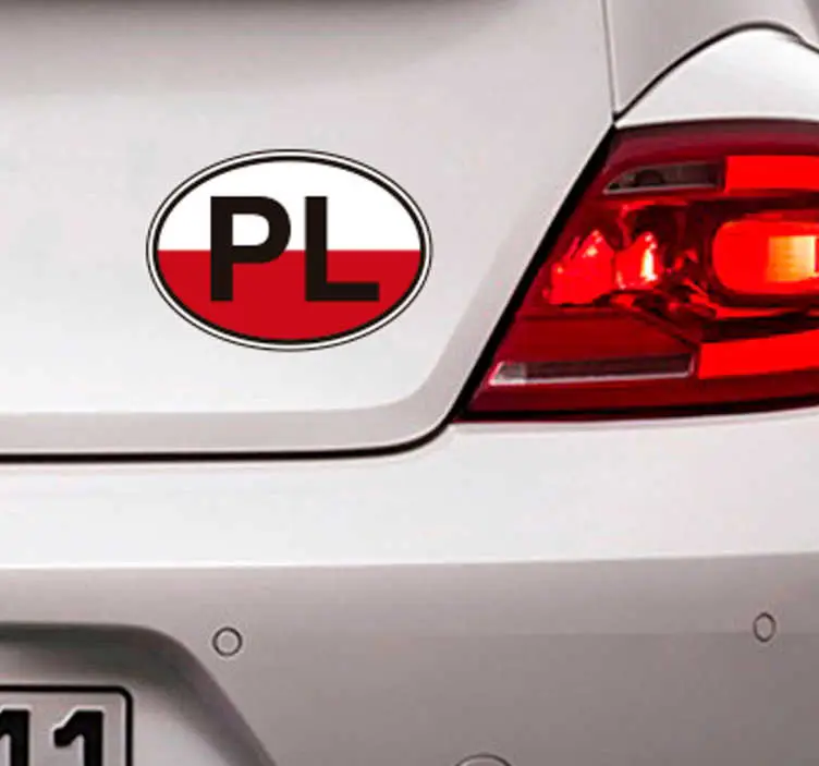 Pl flagga bil dekal Nedsatt pris