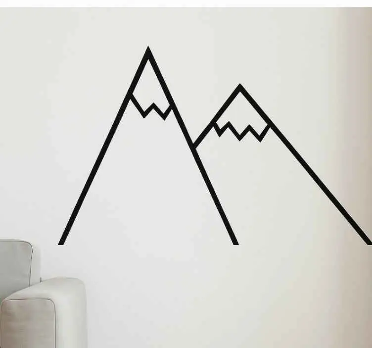 Populärt val Wallsticker minimalistiska berg