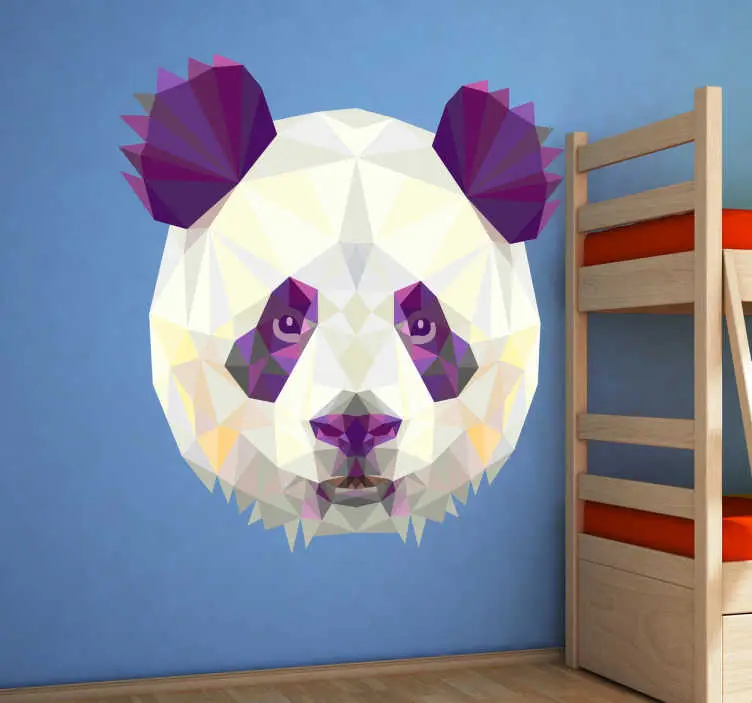 Billig Geometriska panda björnhuvud dekal