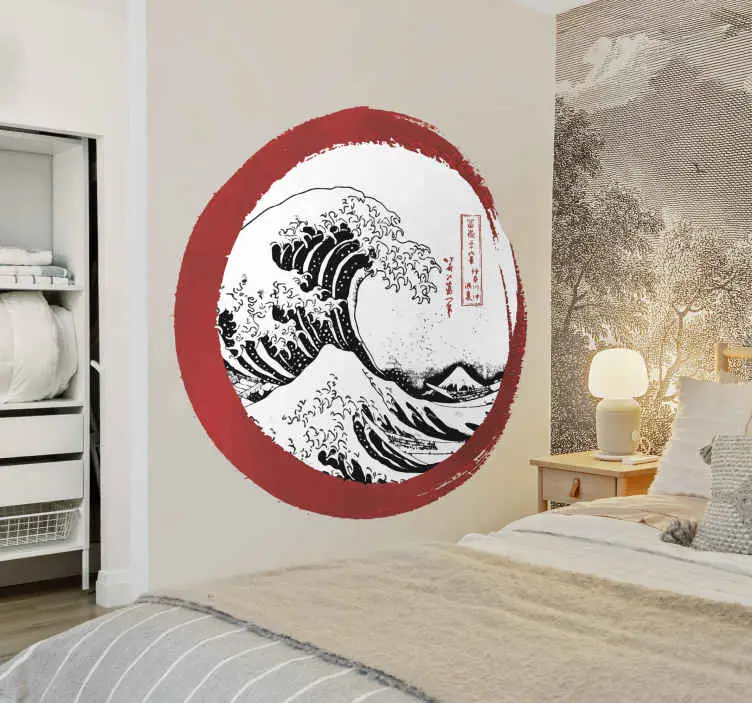 Den stora vågen av kanagawa orientalisk dekal Utförsäljning