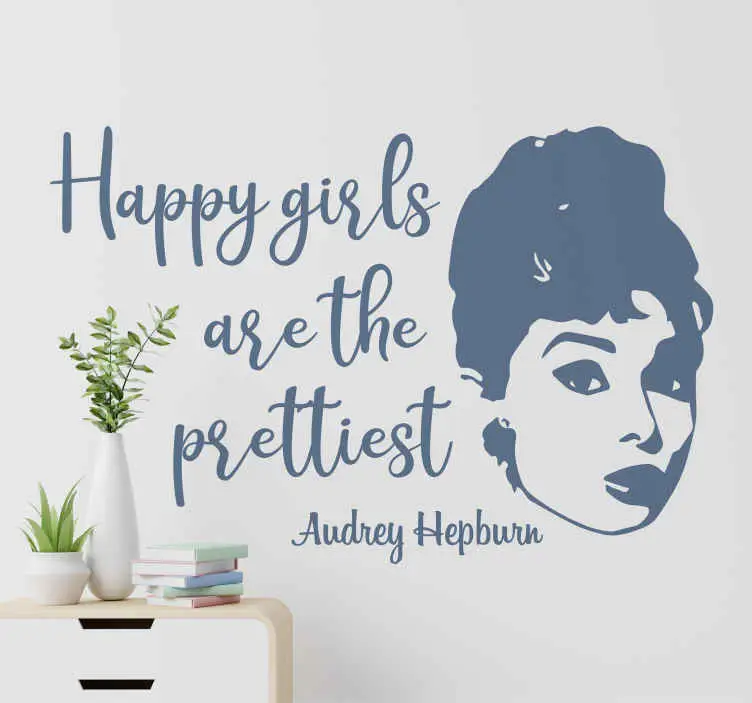 Audrey hepburn citationstecken motiverande dekaler Endast idag