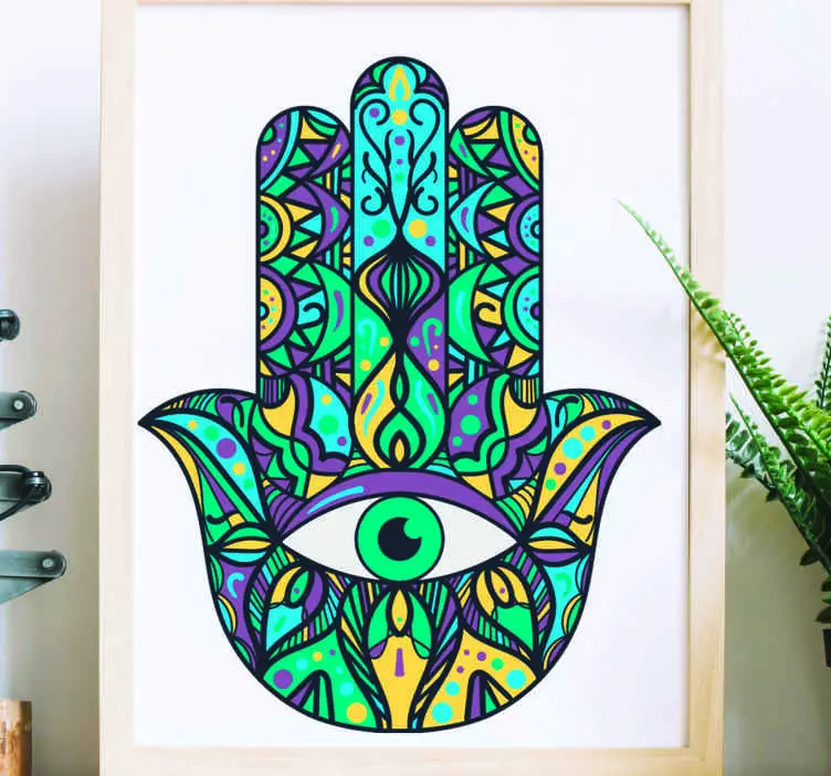 Röda mandala ögonemoji väggdekor Lägg i varukorgen