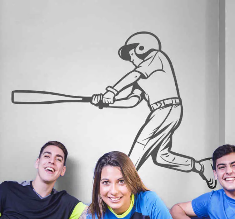 Basebollspelare batting väggdekor Sista chansen