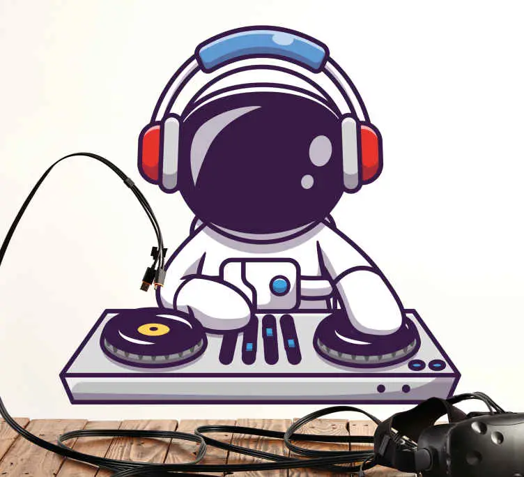Dj astronaut väggdekaler för tonåringar rum Kampanj
