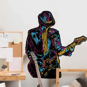 Abstrakt gitarrspelare väggdekaler för tonåringar rum Sista chansen