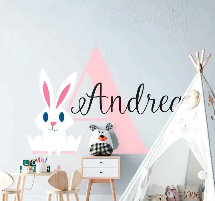 Premium Anpassade namn första bokstaven och fjäril illustration väggkonst