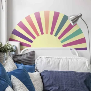70-talets geometriska väggdekor med solstolar Billig