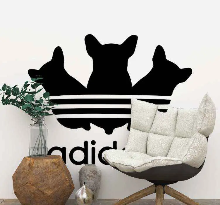 Populär Adidogs älskar djur adidas stil fönster dekal