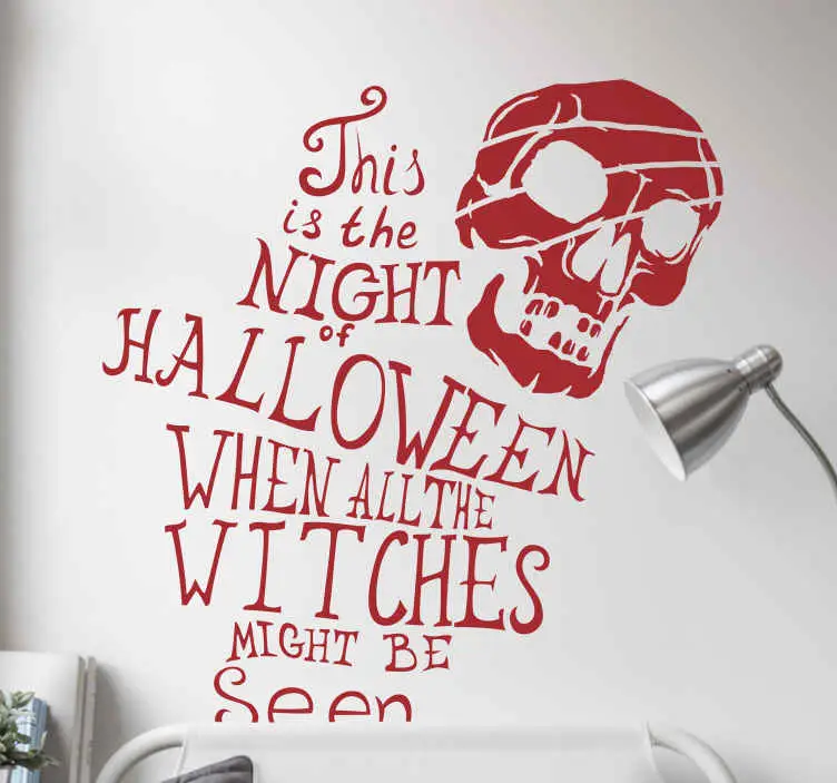Citat med skalar halloween väggdekor Nyhet