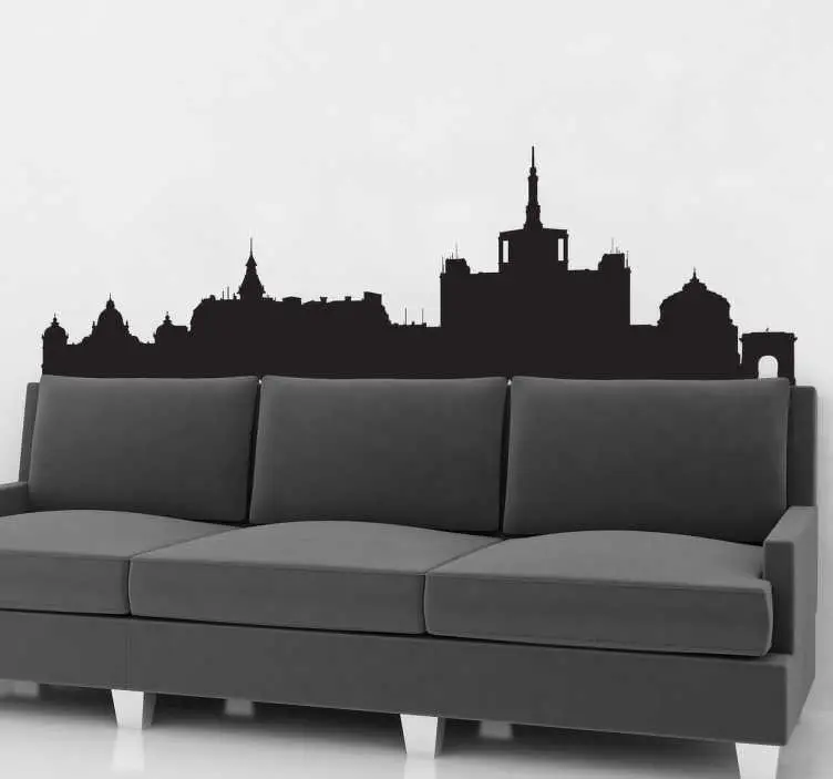 Bucharest stadens silhuett väggdekor Erbjudande