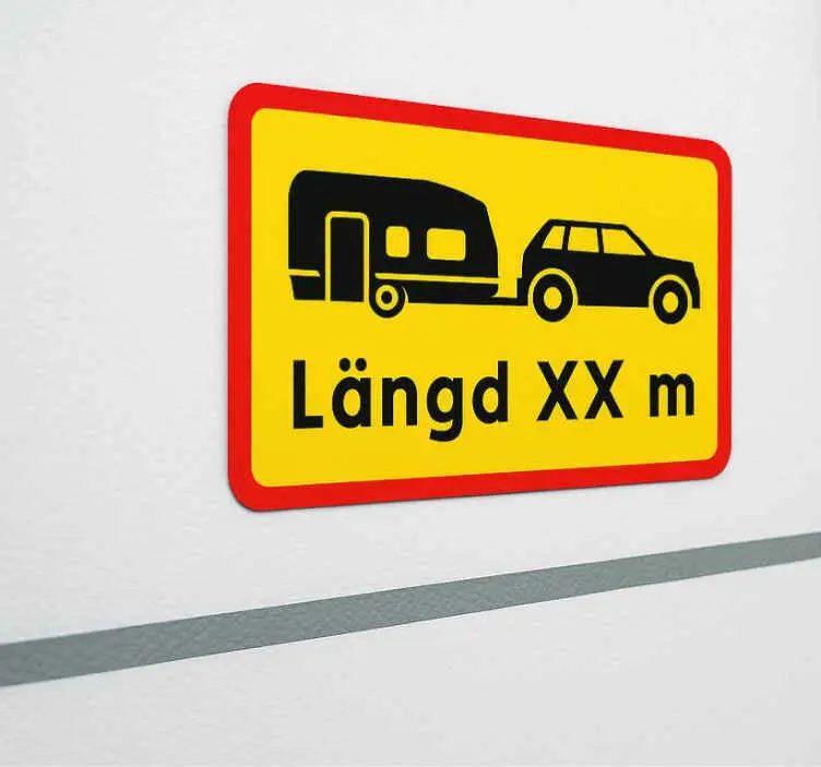 Tågets längd dekal husvagn Begränsat antal