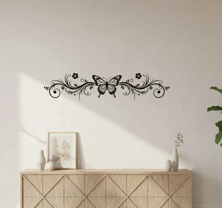 Fri frakt Wallsticker fjärilens hjärta