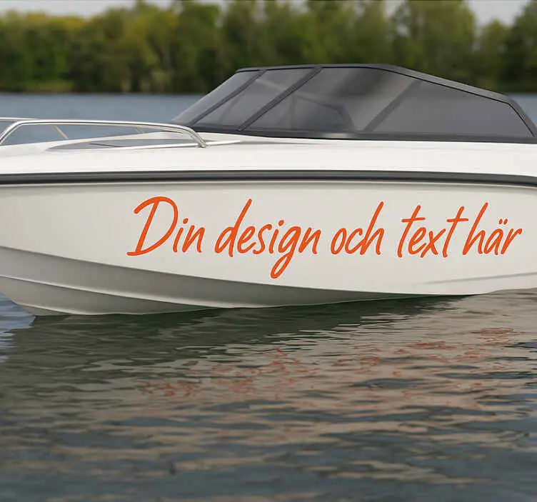 Båtdekaler elegant marin namn bokstäver Fynd