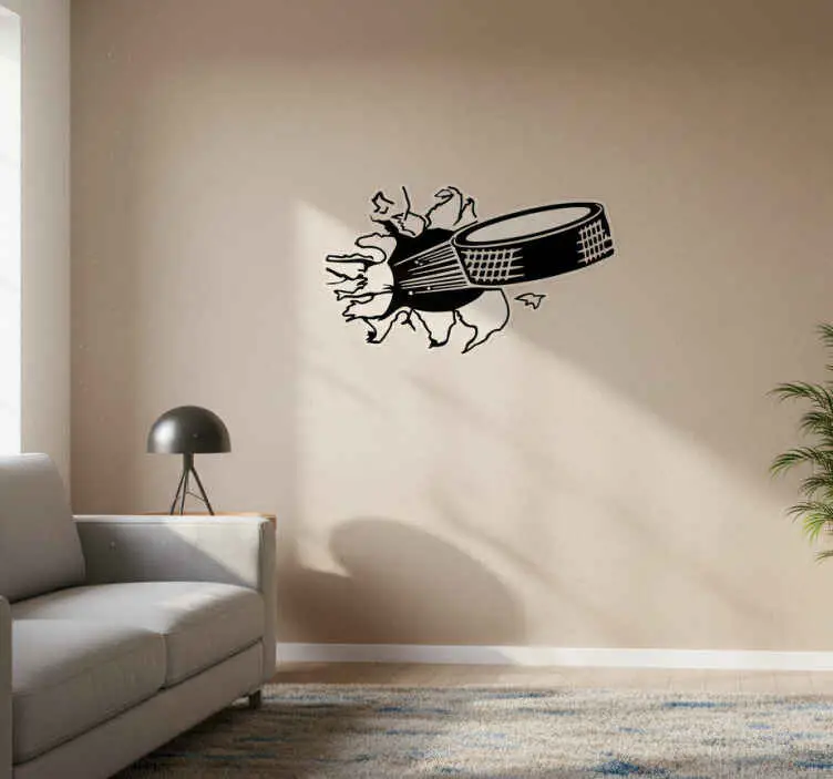 Speed hockey ball wallsticker risnedsättning