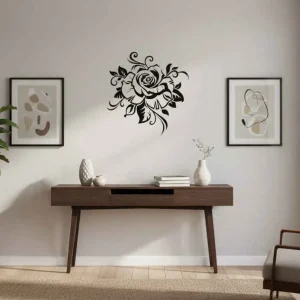 Wallsticker mörk rosblomma Snabb leverans