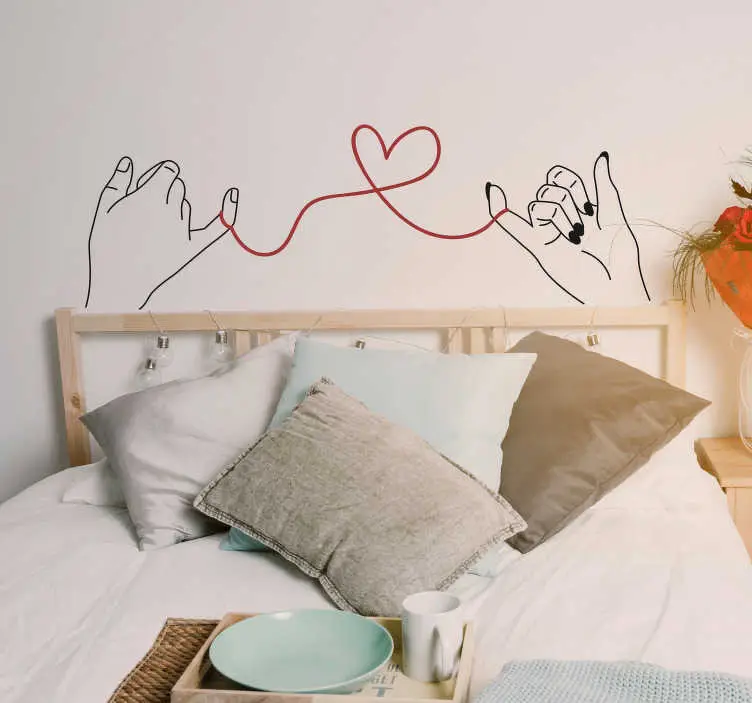 Fri frakt Den röda trådens valentins dagväggdekal
