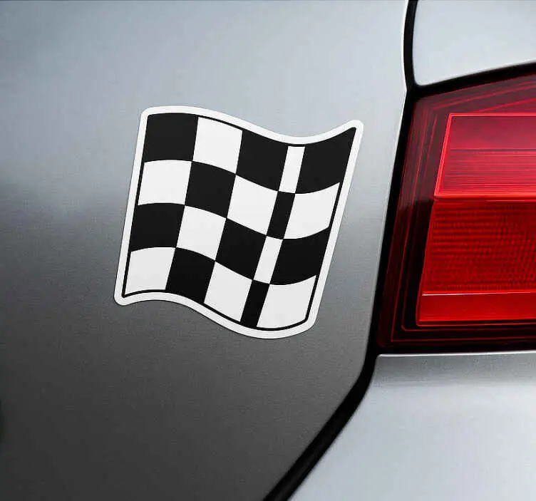 Bildekaler racing startflag Rea