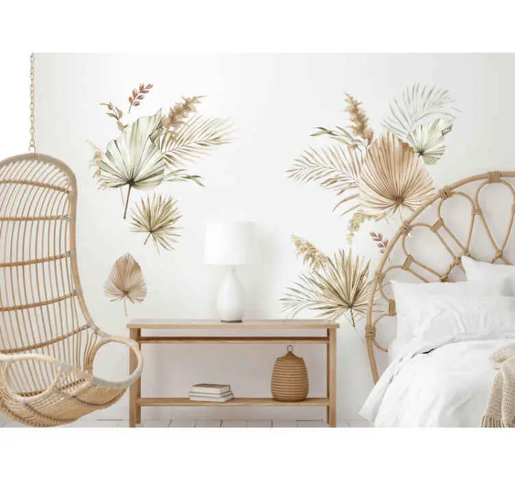 Beställ idag Tropical dried grass wallsticker