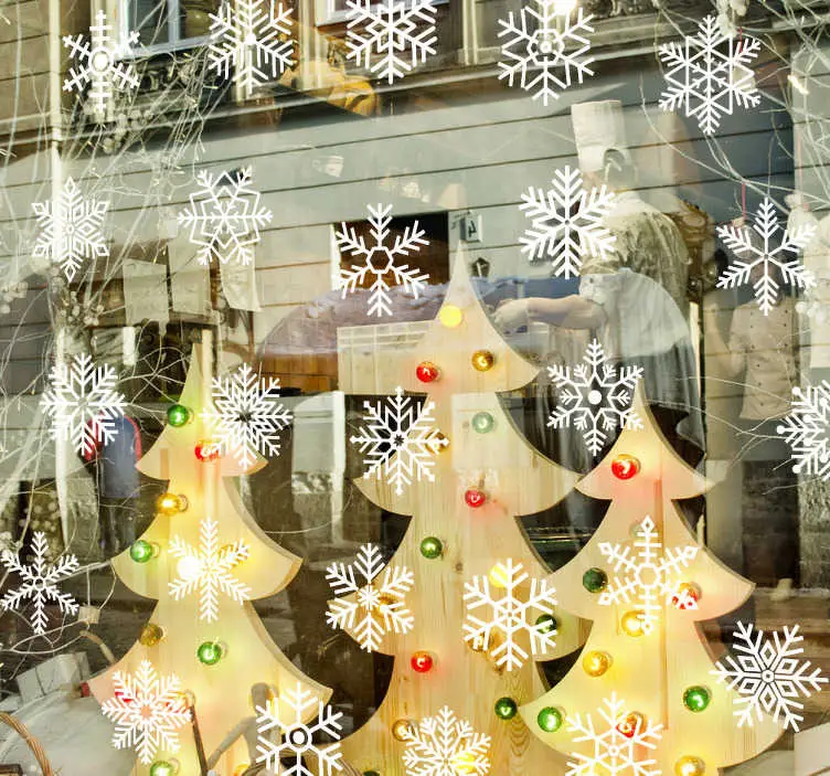 Köp nu Snöflingor visar julväggdekor