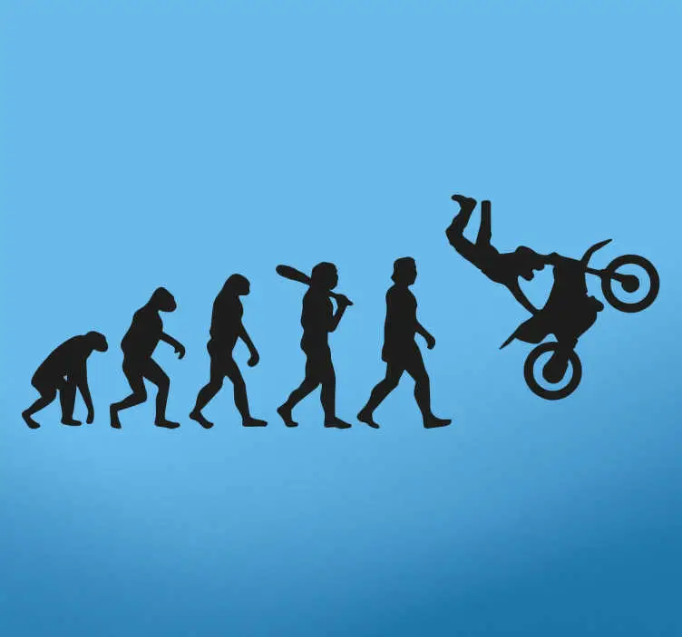 Motorcykel mänsklig evolution motorcykel dekal Bästa pris