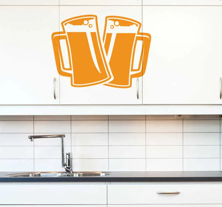 Två pint öl dekal Sänkt pris