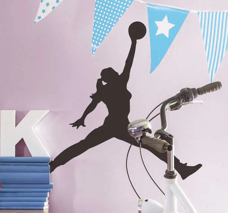 Basket kvinna silhuett dekal Outlet