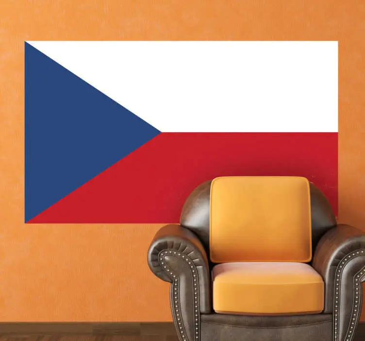 Kundfavorit Vardagsrum vägg inredning tjeckien republiken flagga