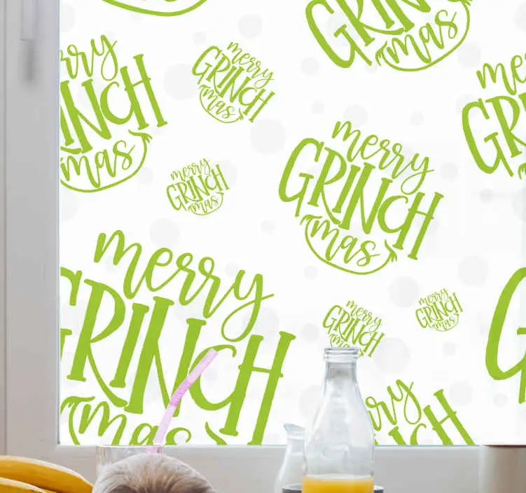 Outlet Merry grinchmas original design fönsterdekal