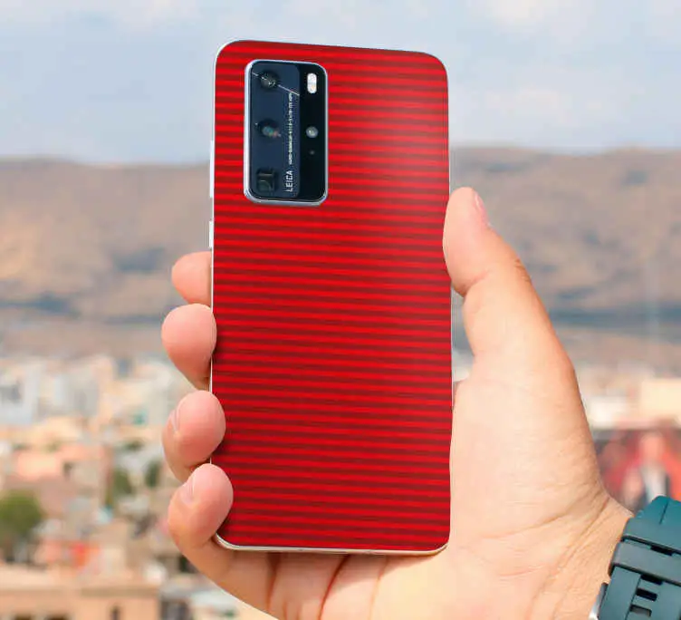 Röd färg med ränder huawei dekal Lägg i varukorgen