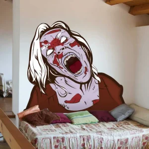 Zombie kvinna väggdekor Fynd