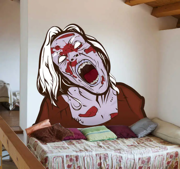 Zombie kvinna väggdekor Fynd