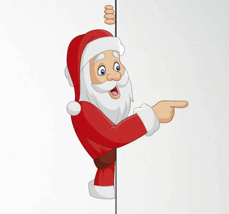 Semi gömd jultomten jul vägg design Nyhet