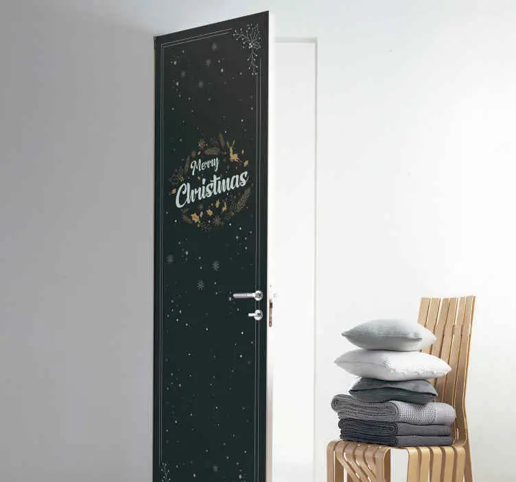 God jul sammansättning glas dörr dekal Kundfavorit